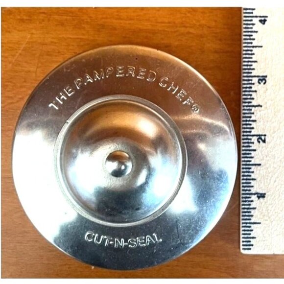 The Pampered Chef Cut-N-Seal Sandwich Bento Press Sealer Stainless Steel 3.5" - Picture 5 of 5